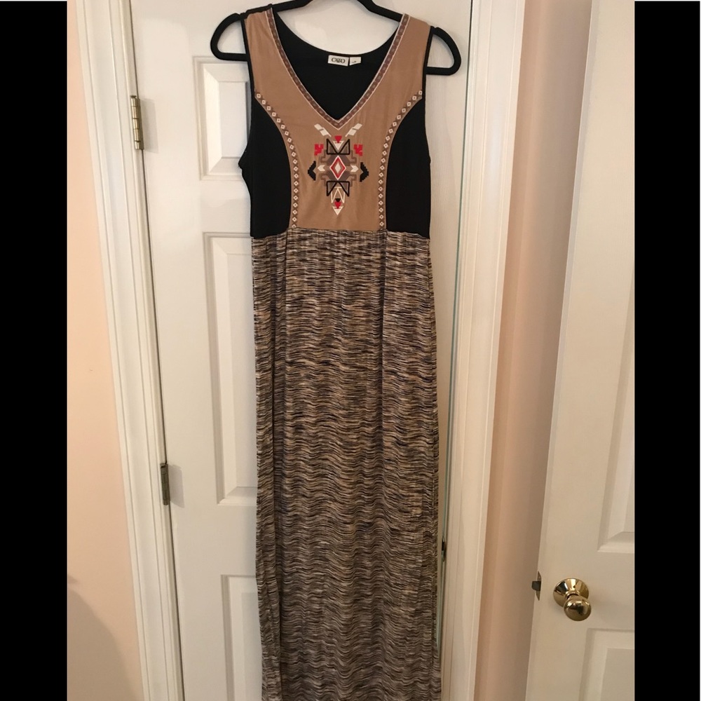 Cato flowy tribal print maxi dress